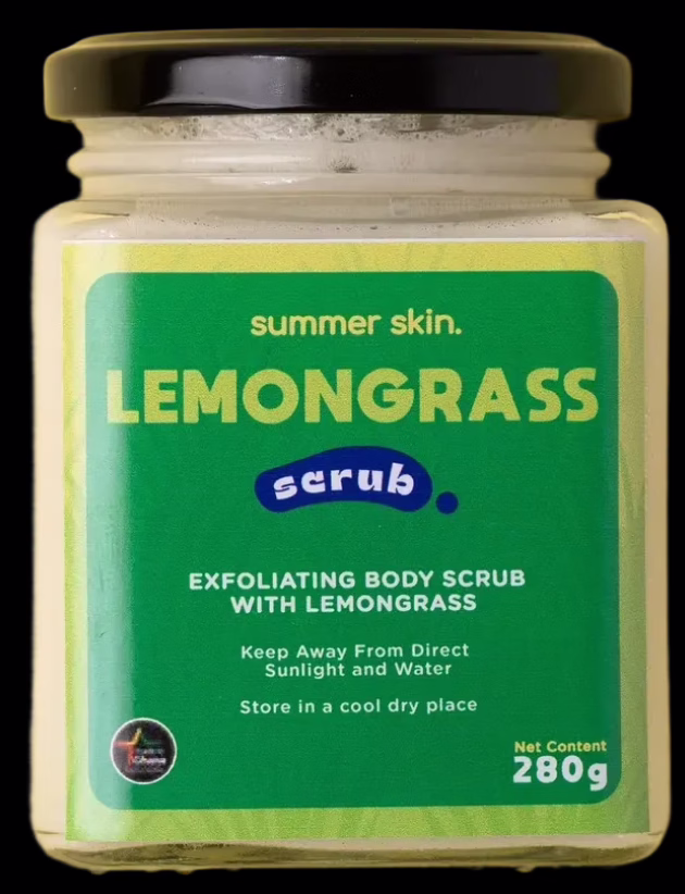 Lemongrass scrub eco packaging